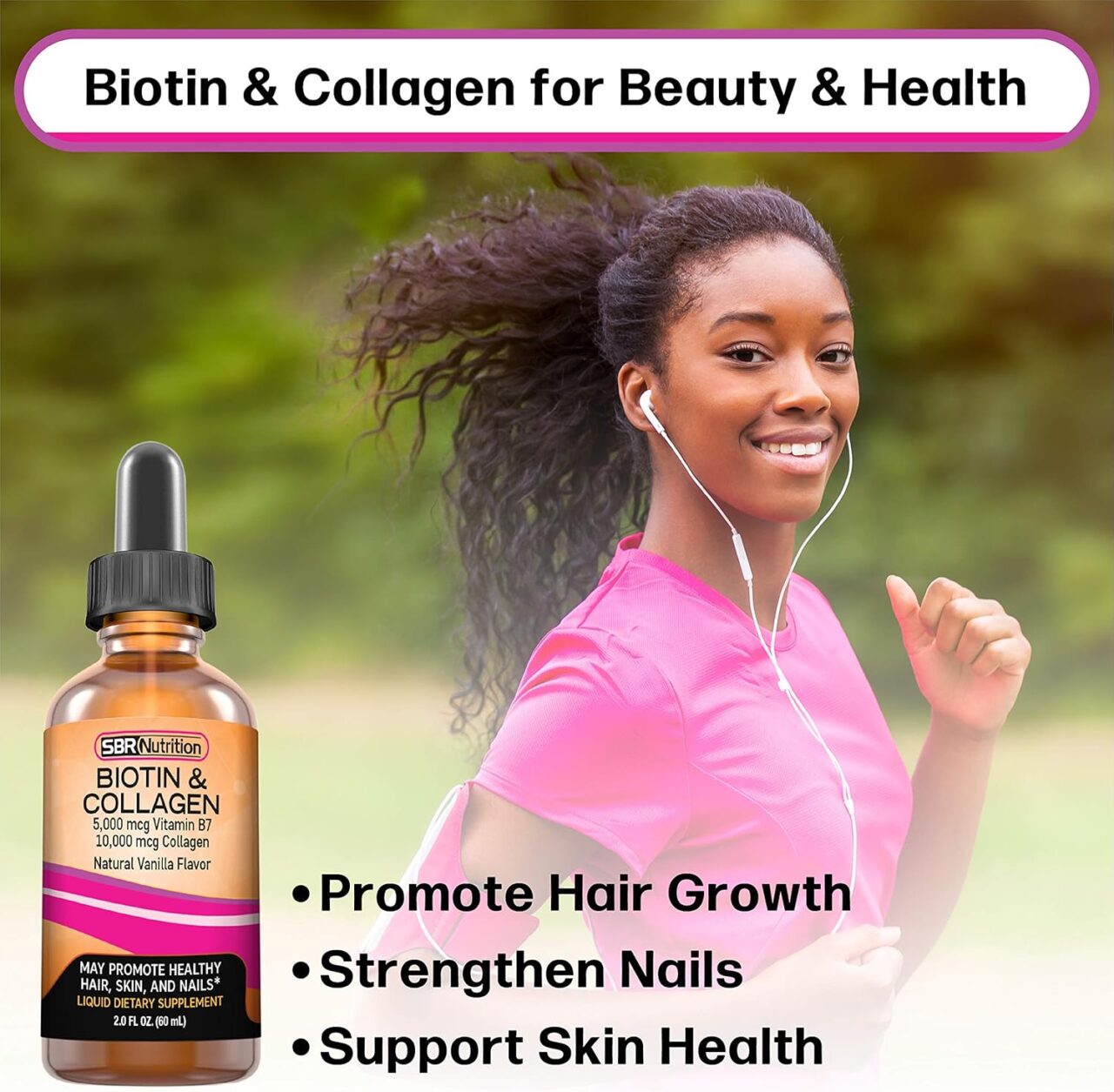 5000 mcg Biotin & 10000 mcg Collagen - sbrnutrition